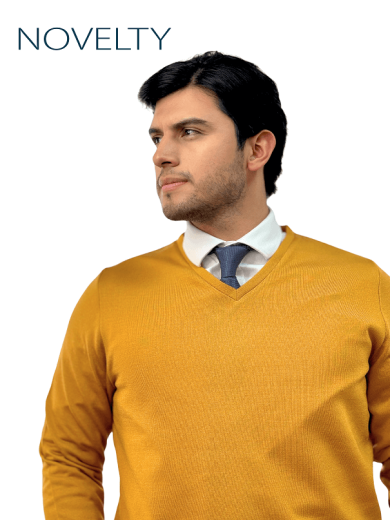 saco color amarillo hombre