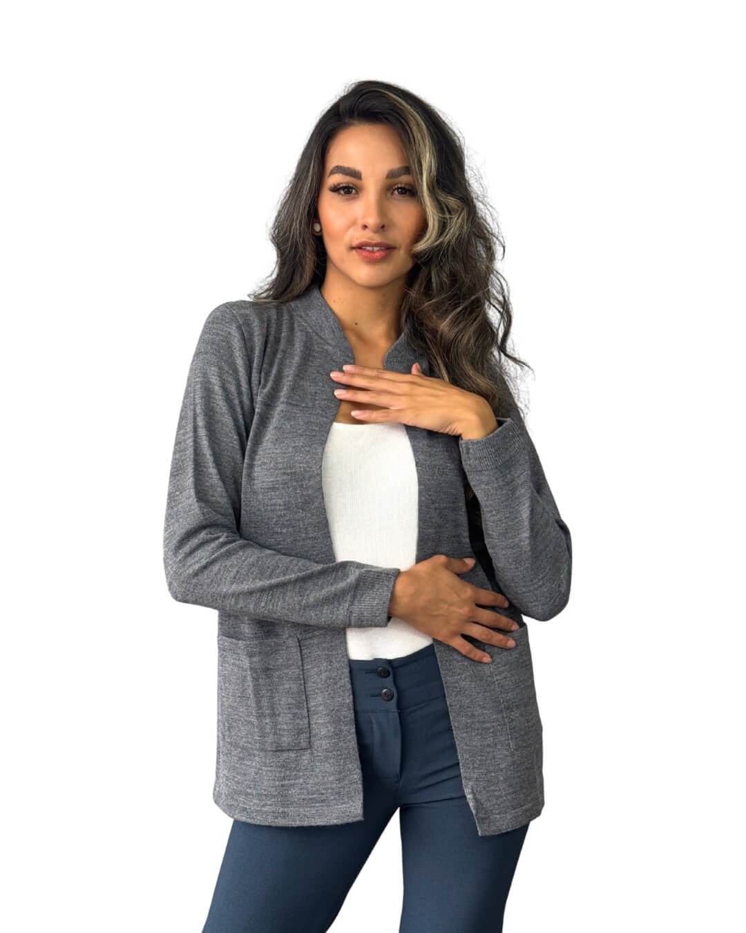 sueter gris uniforme