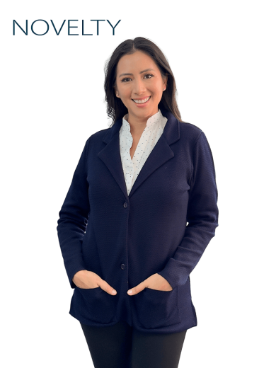 chaqueta azul mujer
