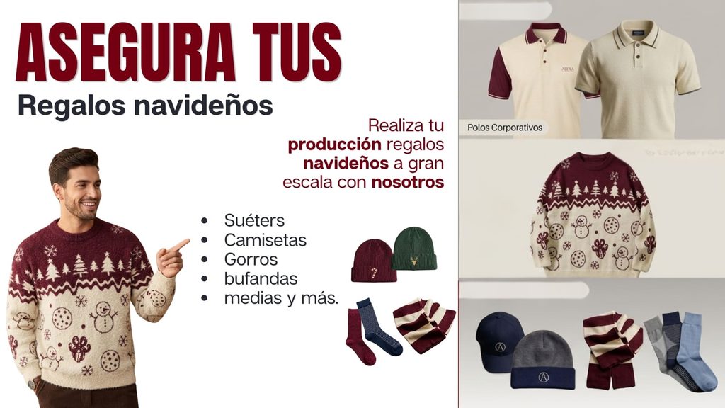 sweaters corporativos, regalos y accesorios navideños